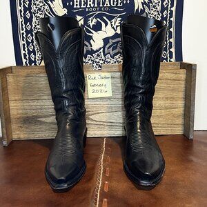[SOLD] Lucchese 1883 Black 'Bart' Ranch Hand Cowboy Boots in men's size 11.5D